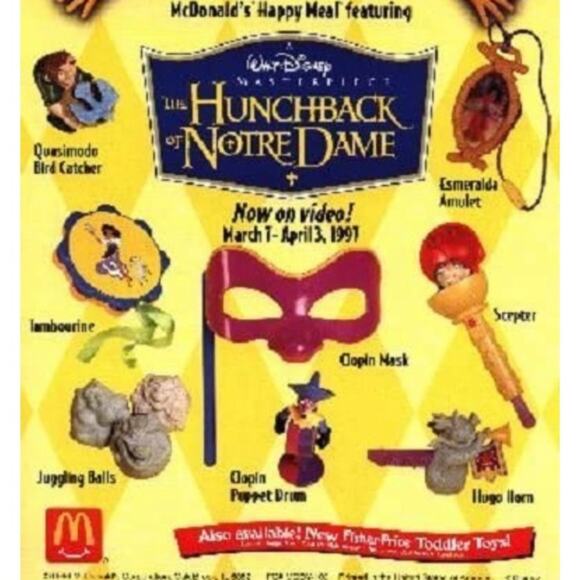 McDonald’s Happy Meal Disney Hunchback of Notre Dame Unopened Incomplete Set - Picture 3 of 3